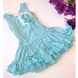ISABELLA & CHLOE 3T BLUE / WHITE STRIPED DRESS